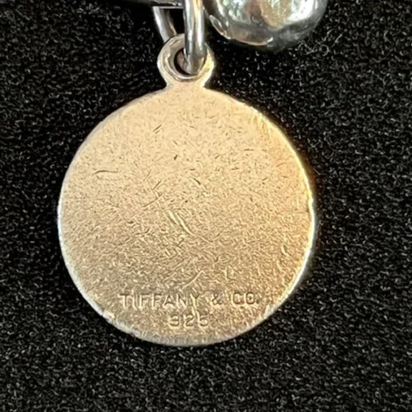 TIFFANY & CO | Silver Round Tag Key Ring - Vintage Collectible - Picture 4 of 8